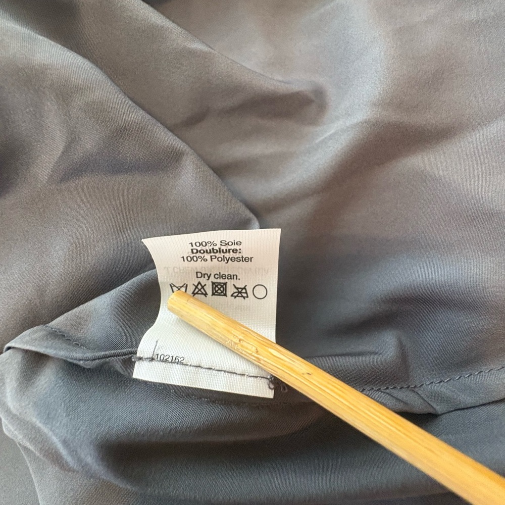 J. Crew Clara Silk Chiffon Coctail Party Dinner Dress in Gray - Picture 8 of 10